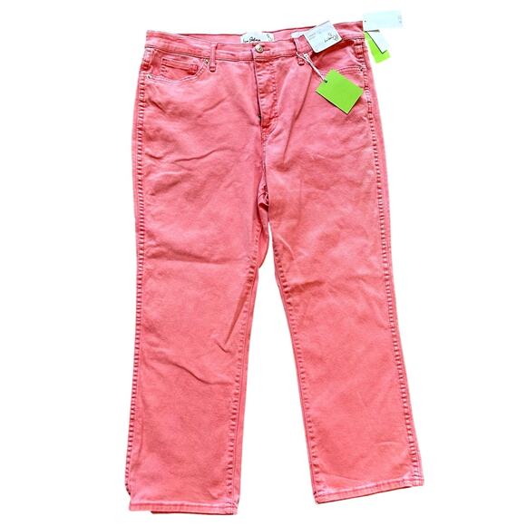 Sam Edelman Denim - NWT SAM EDELMAN Linnie Kick Flare Coral Pink Jeans Size 32 Classic Casual Luxe